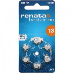 Батарейки для слуховых аппаратов Renata 13