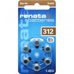 Батарейки для слуховых аппаратов Renata 312