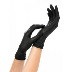 Черные уплотненные медицинские перчатки NitriMAX размер М